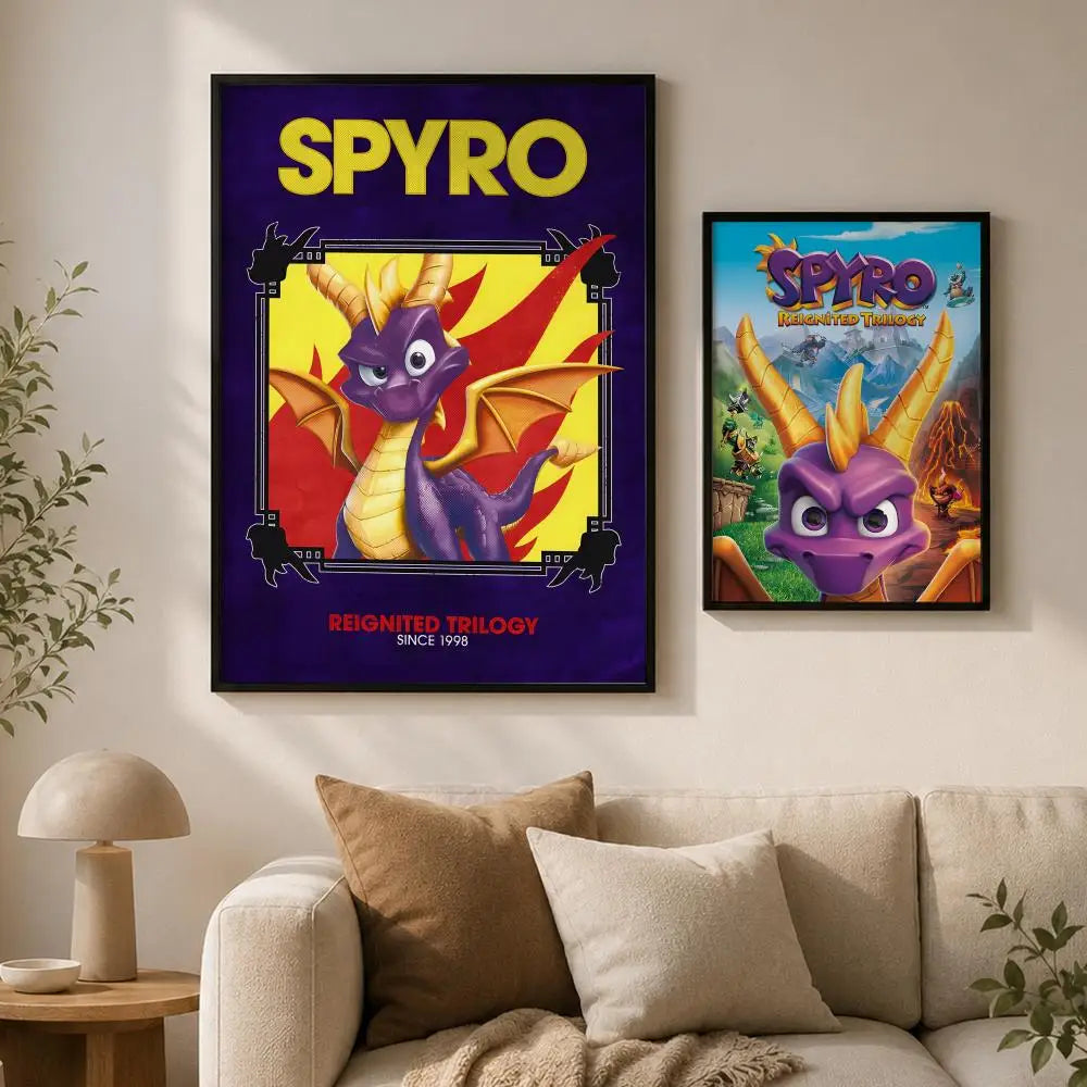 Spyro Game Poster – Waterproof PVC Peel-and-Stick HD Wall Art