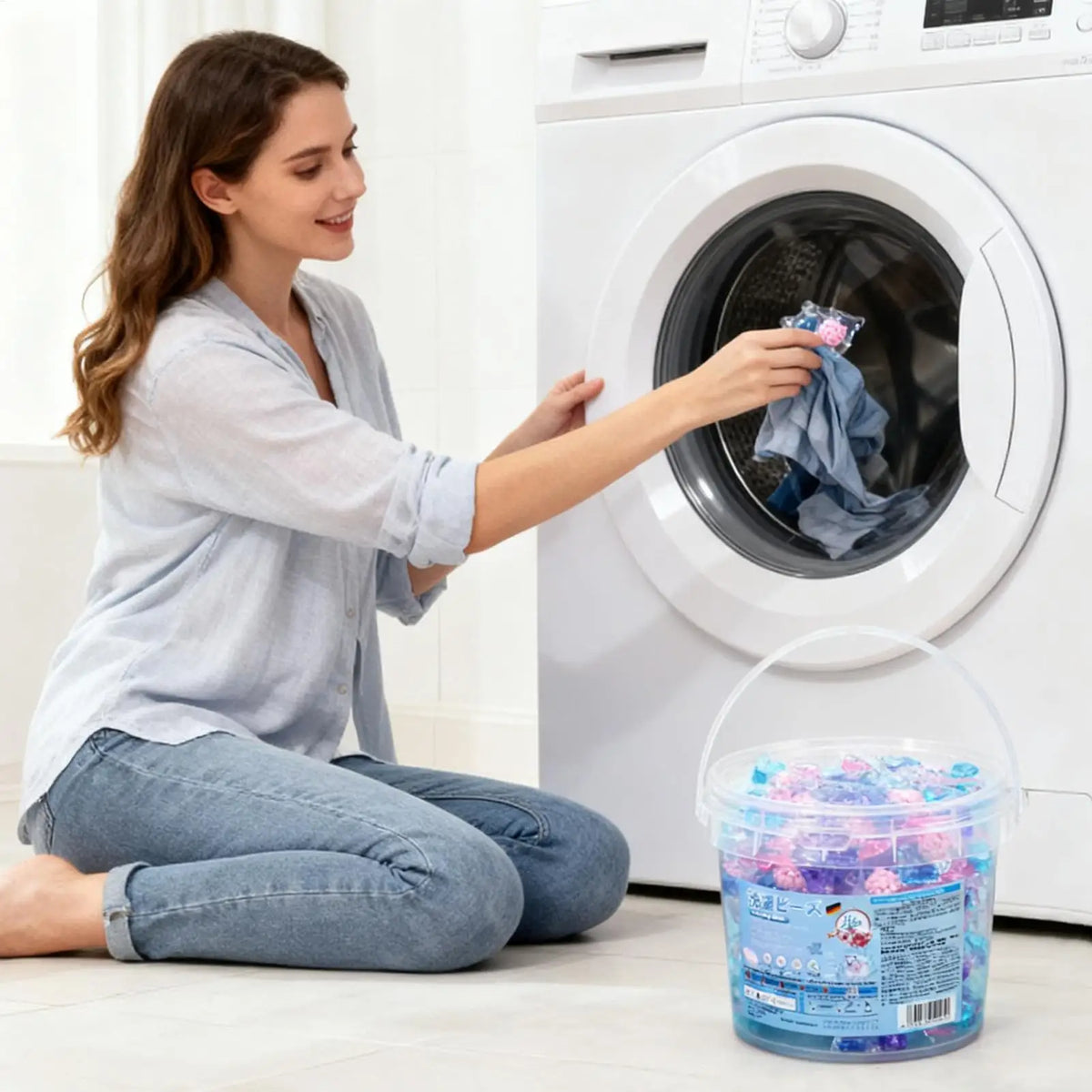 Laundry Detergent Pods Deep Cleaning 70 Tablets Beads Washing Machine