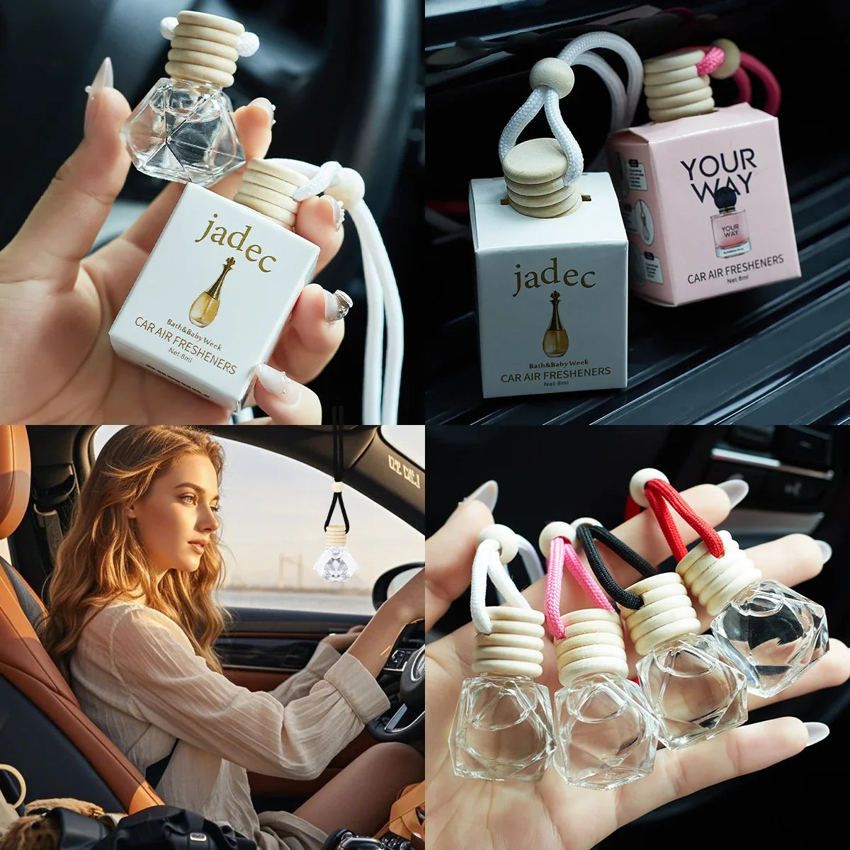 Perfume Bottle Car Air Freshener – Long-Lasting Scent