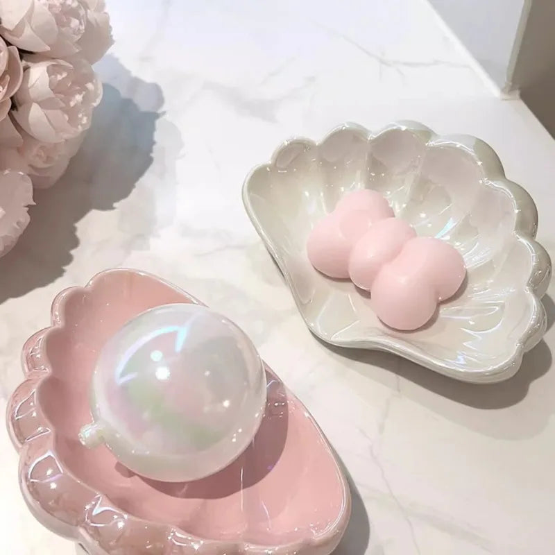 No-Drill Soap Dish with Auto Drainage – Modern Plastic Soap Box