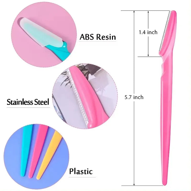 Eyebrow Trimmer Razor Set – 10 Pcs Face Hair Shaping Tool