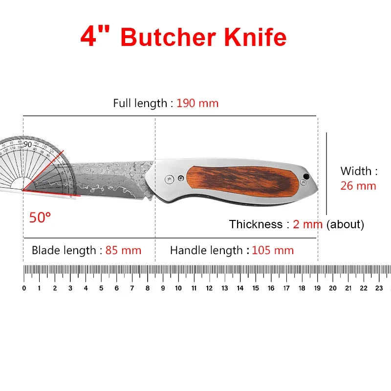 Damascus Steel Boning Knife – Wooden Handle | InLeung