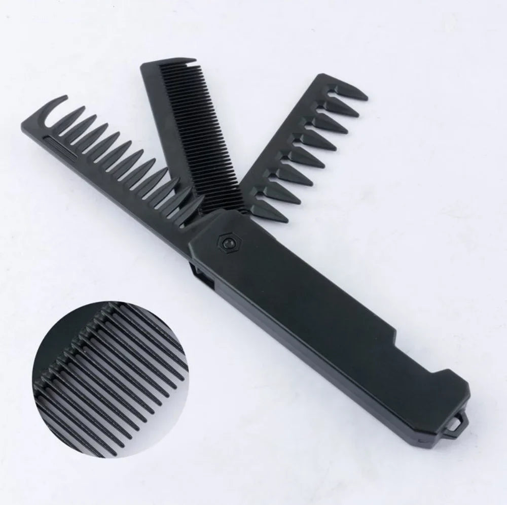 Folding Pocket Comb – Wide & Fine Tooth Hair & Beard Comb