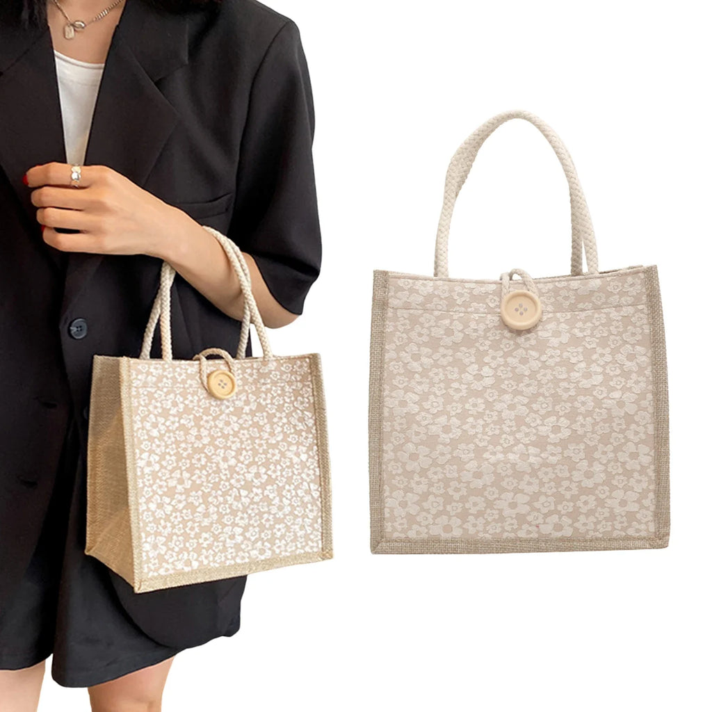 Large Burlap Jute Tote Bag | Eco Reusable Bridesmaid Gift
