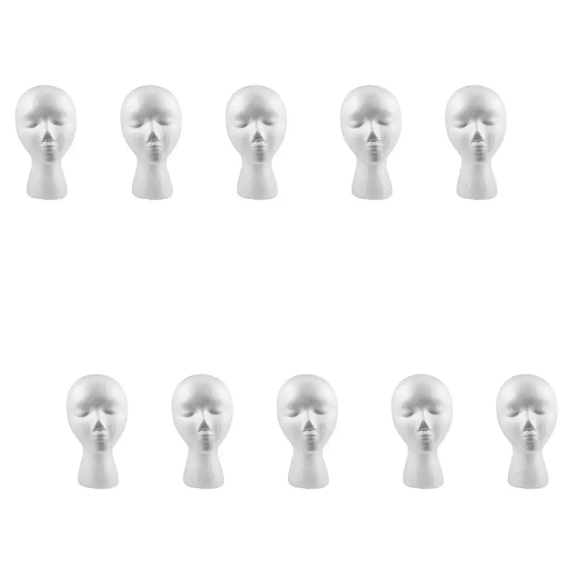 A36T- 27 5 X Dummy Mannequin Head Female Foam Polystyrene Exhibitor