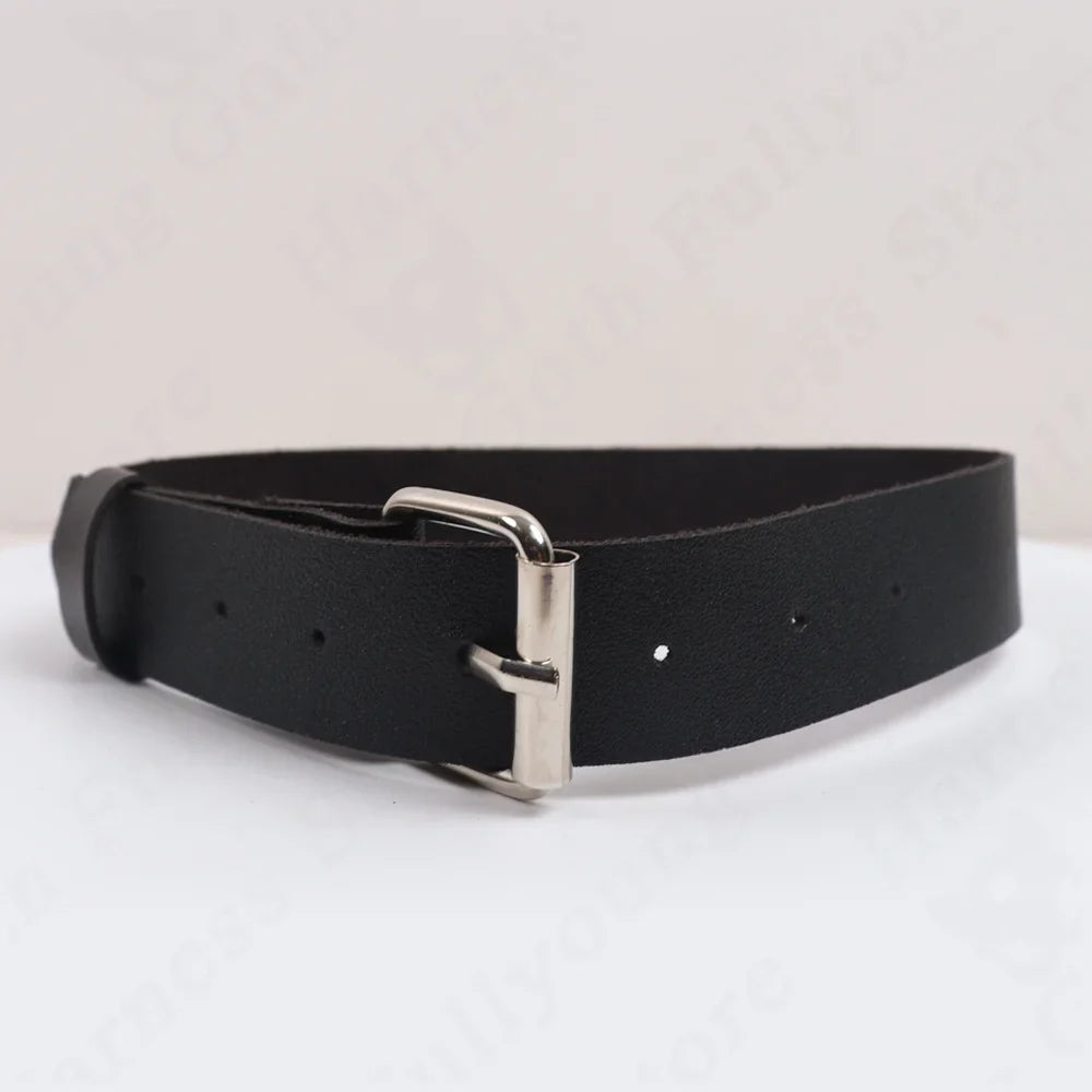 Sexy Punk Rock Gothic Chokers Necklace PU Leather Bondage Cosplay
