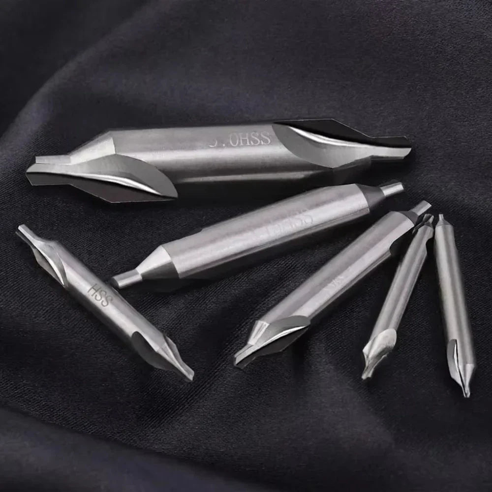 7-Piece 60° Center Drill Bit Set – Lathe & Metalworking