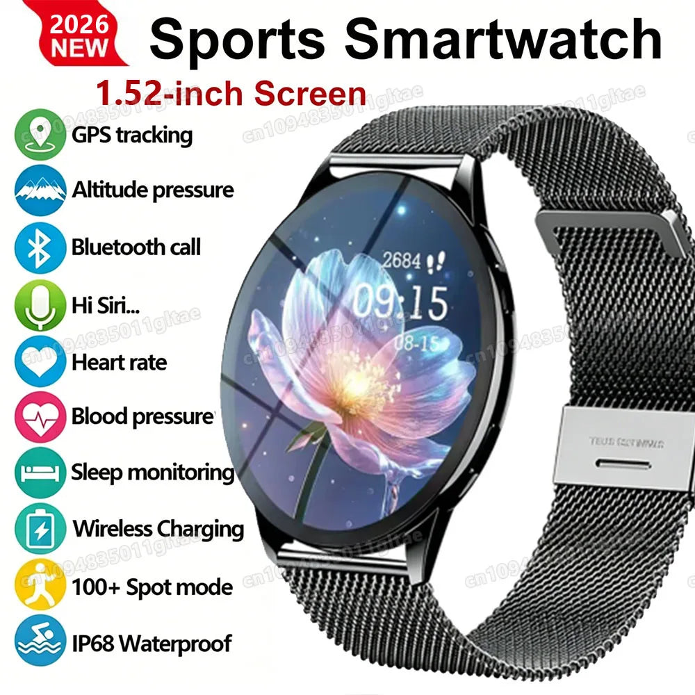 Men Women Sports Smart Watch 1 52 Screen Voice Call Smartwatch Heart