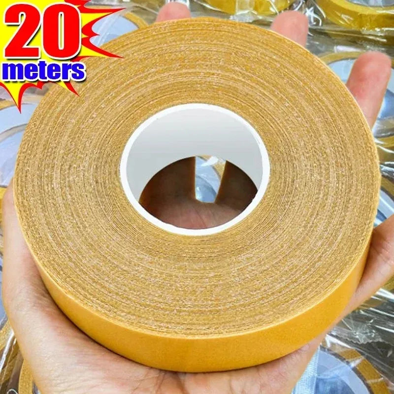 20m Double-Sided Carpet Tape – Waterproof Strong Fiber Mesh