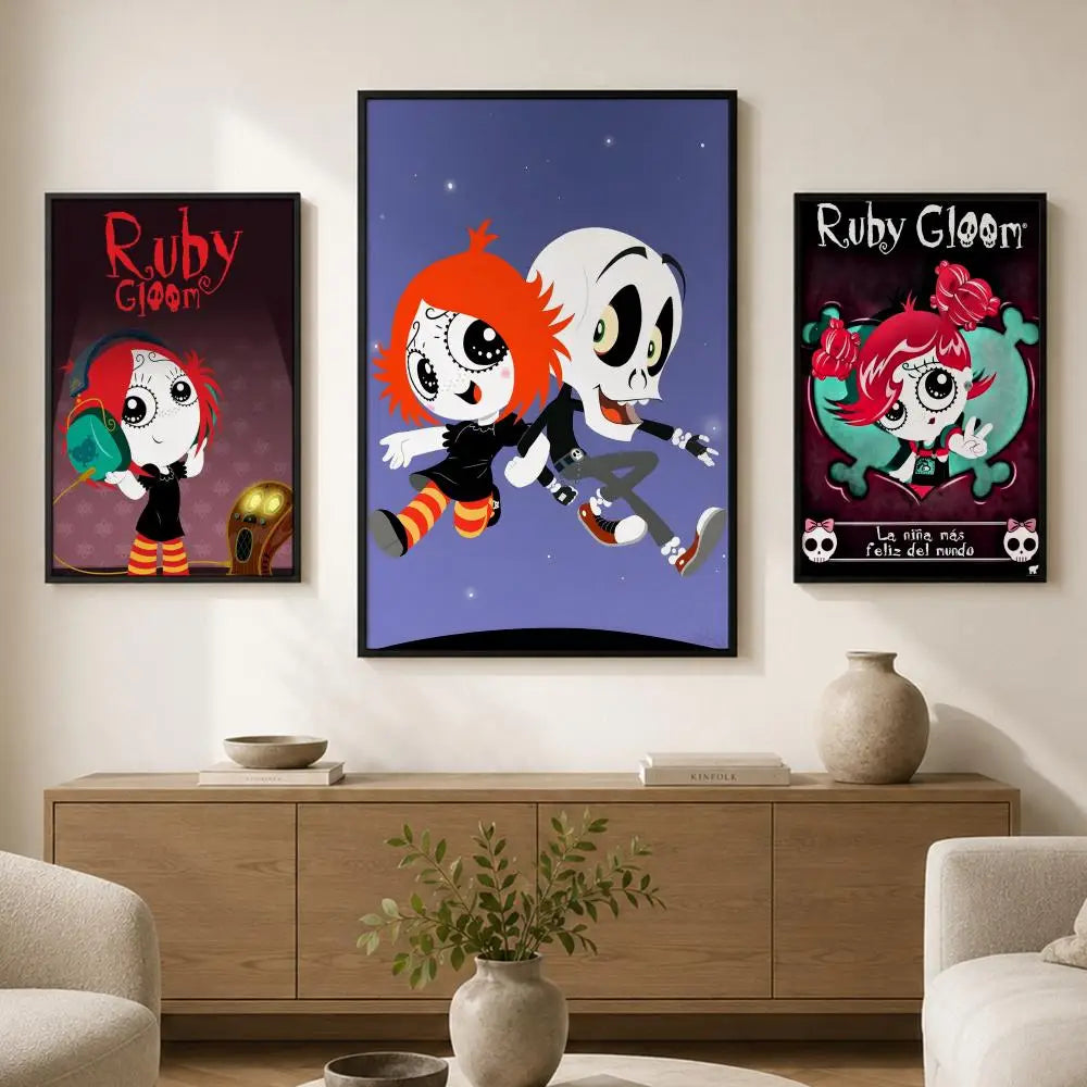 Ruby Gloom Waterproof PVC Wall Poster – Peel & Stick HD Art