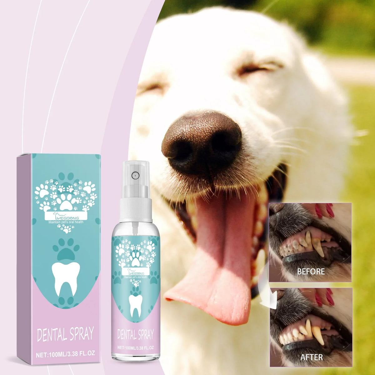 Dog Dental Spray – Tartar Removal, Fresh Breath | 100ml