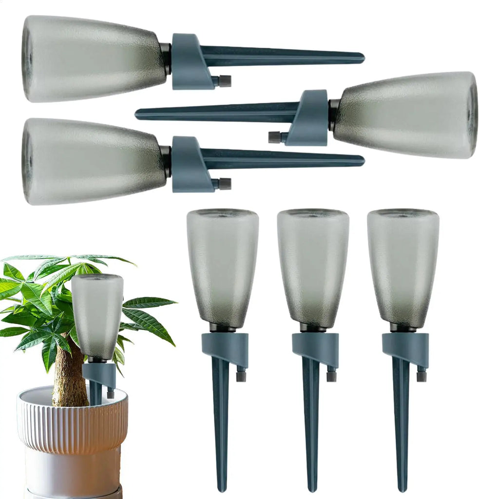 6-Pack Self-Watering Drip Irrigation Spikes for Indoor & Outdoor