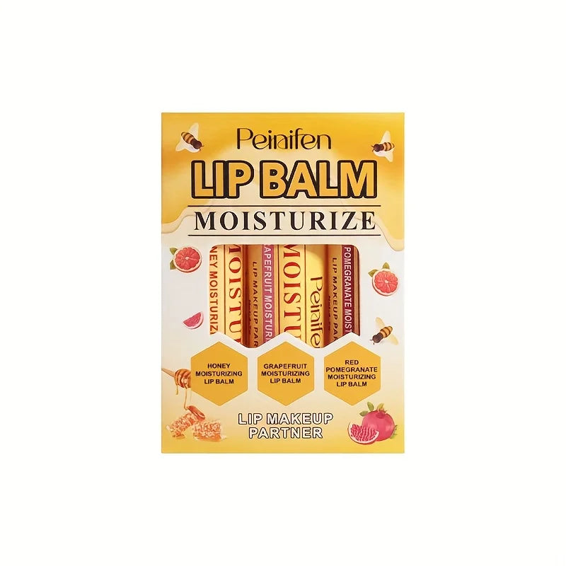 Milk Jelly Lip Balm Set – Vitamin E Fruit Moisturizer, 3pc