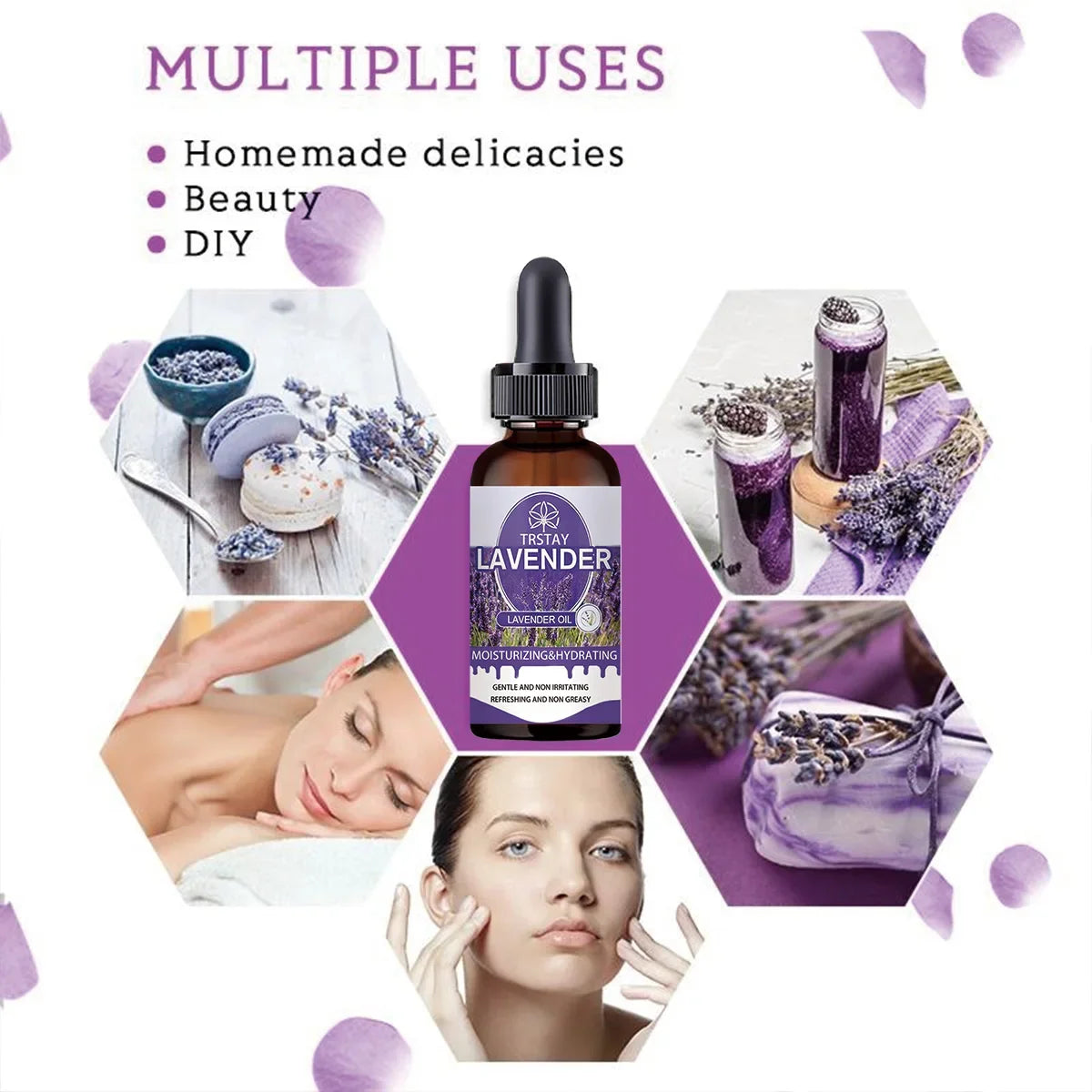 TRSTAY Rose & Lavender Plant Essential Oil – Skin & Massage