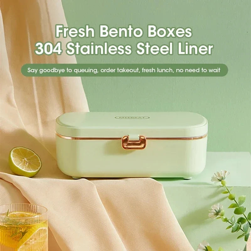 Electric Lunch Box Food Warmer | 304 Stainless Steel Bento Box