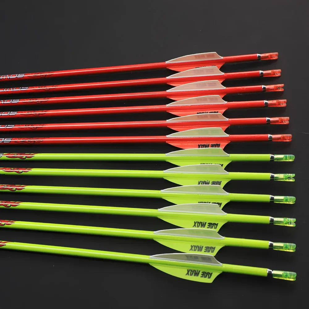 6 Pure Carbon Arrow Spine 400 500 600 700 800 900 1000 ID Pin Nock