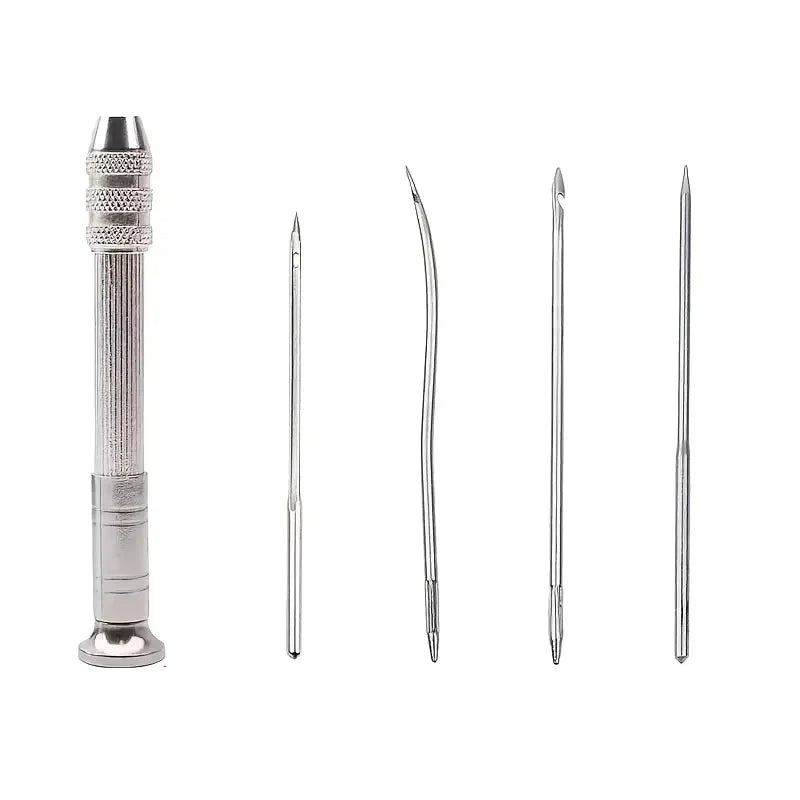 Leather Sewing Awl Set – 4-Needle DIY Leathercraft Repair Kit