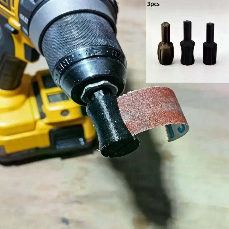 3-Piece Drill Sanding Attachment – Metal & Wood Finishing Kit
