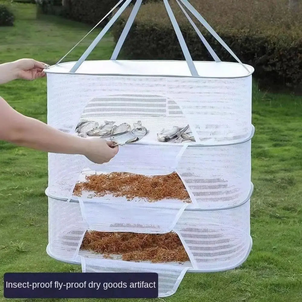 Foldable 1/2/3 Layer Hanging Drying Net | Herbs Fish Veggies