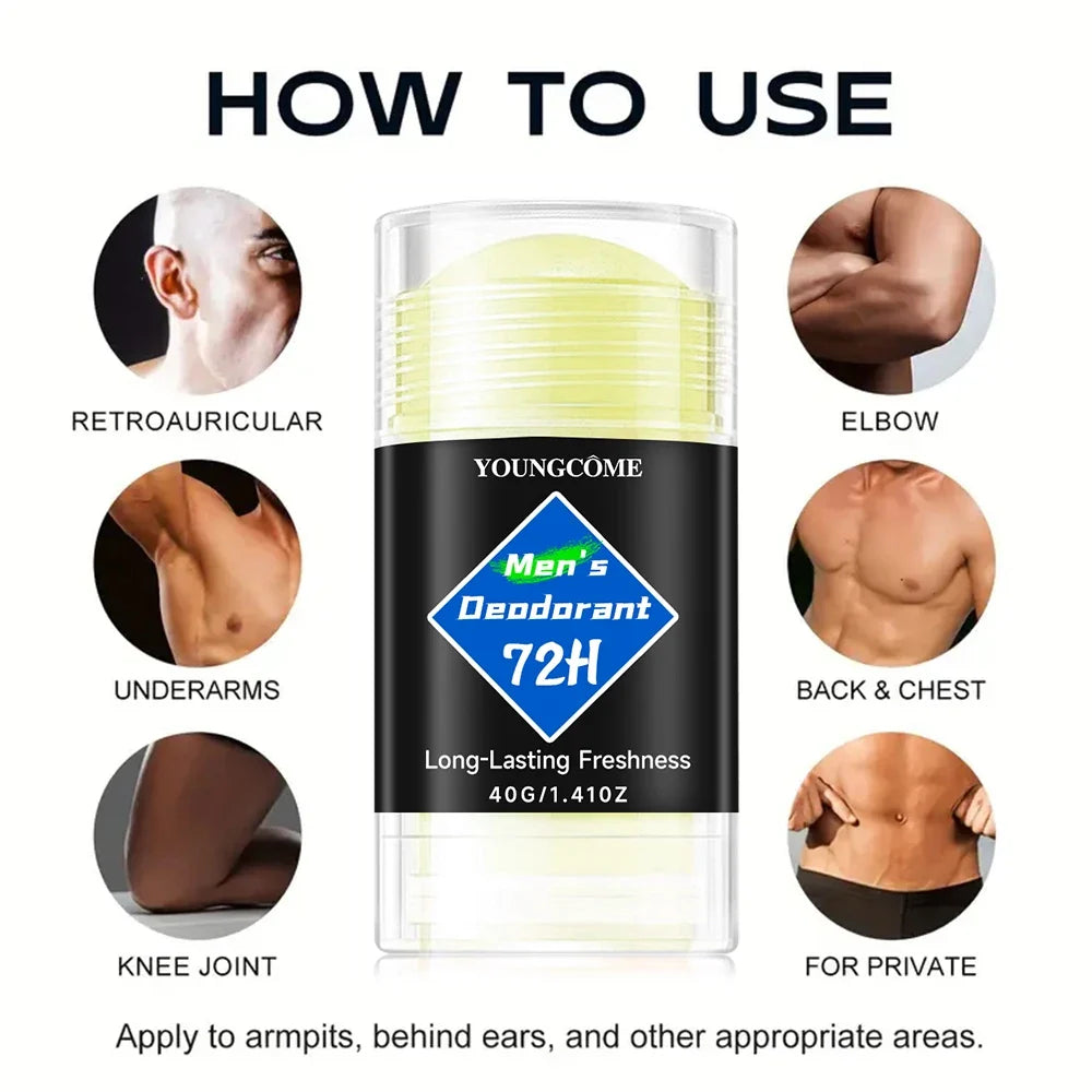YOUNGCOME Men's Antiperspirant Deodorant Stick 40g – 1 or 6 Pack
