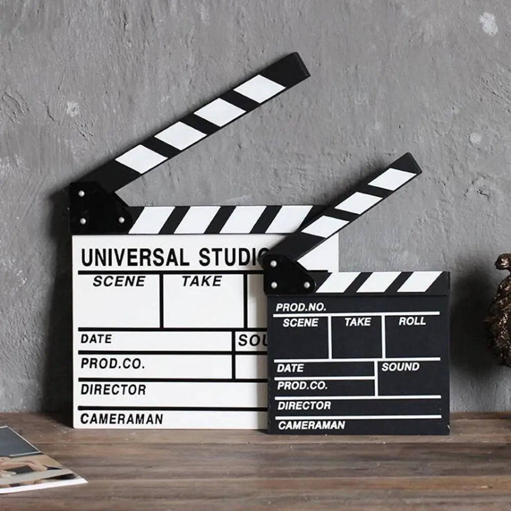 Wooden Director Clapperboard | Film Slate Photography Prop 30x27cm