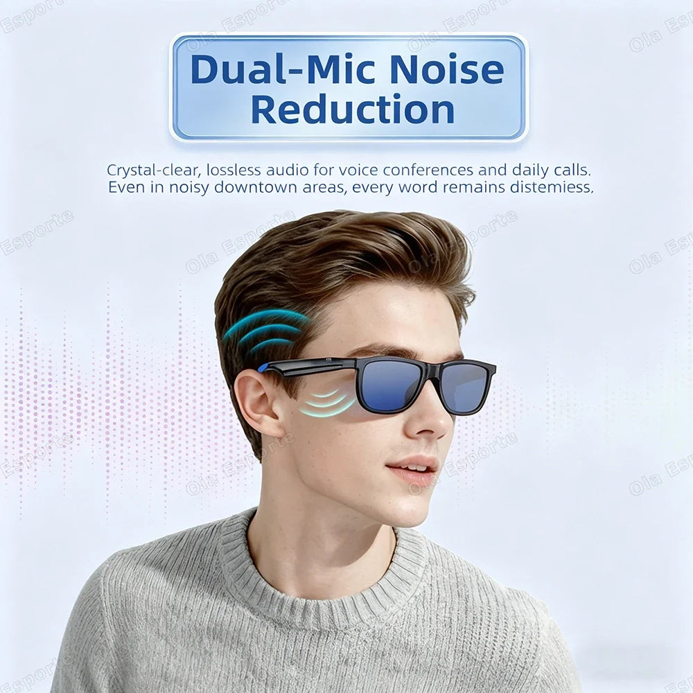 Smart Bluetooth Sunglasses | Electrochromic Lens & AI Audio