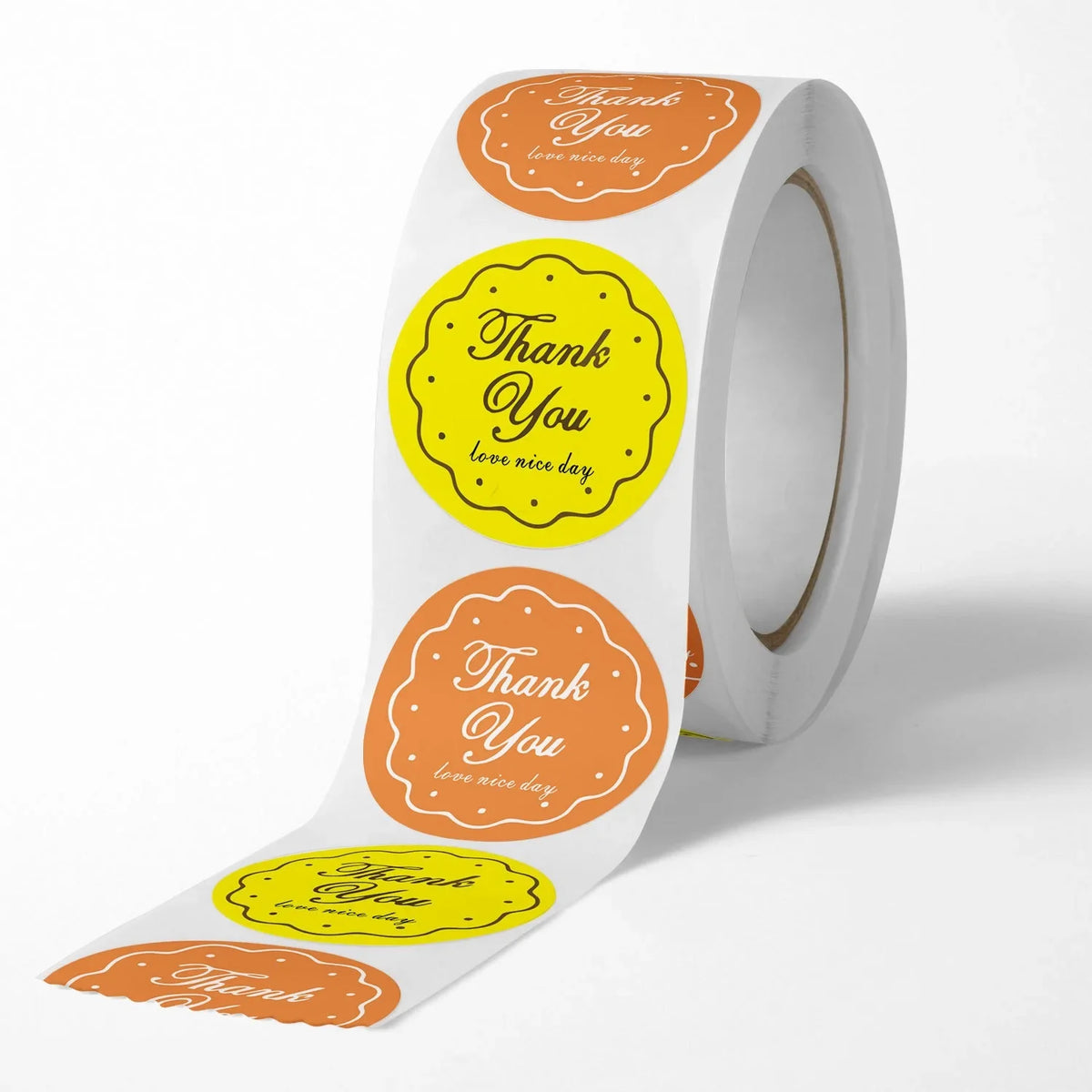 Roll Label Stickers Thank You Floral Decoration Seal Labels