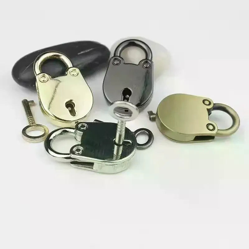 Cat Head Antique Mini Padlock with Key | Diary & Jewelry Lock