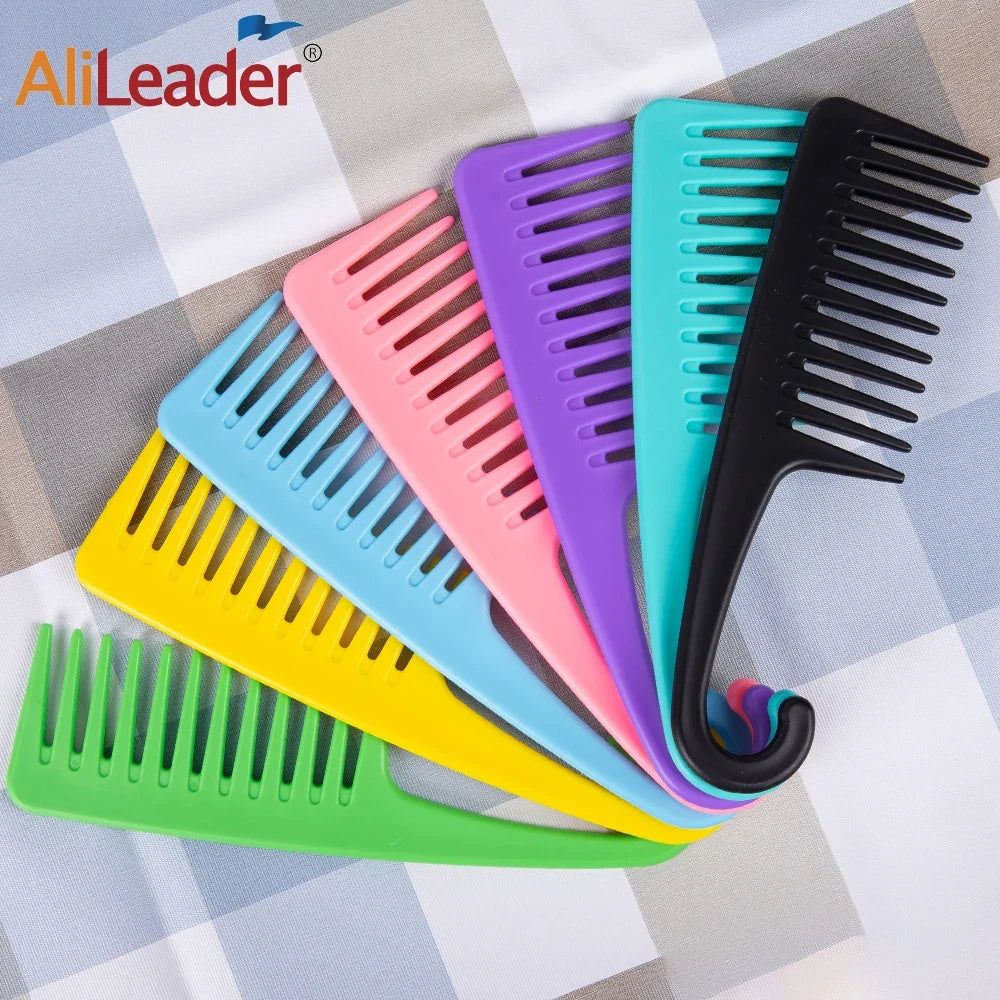 Wide Tooth Detangling Comb with Hook Handle | All Hair Types