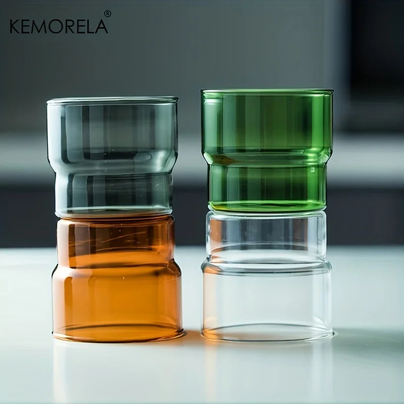KEMORELA 290ml Origami Glass Mug – Heat Resistant Vintage Cup