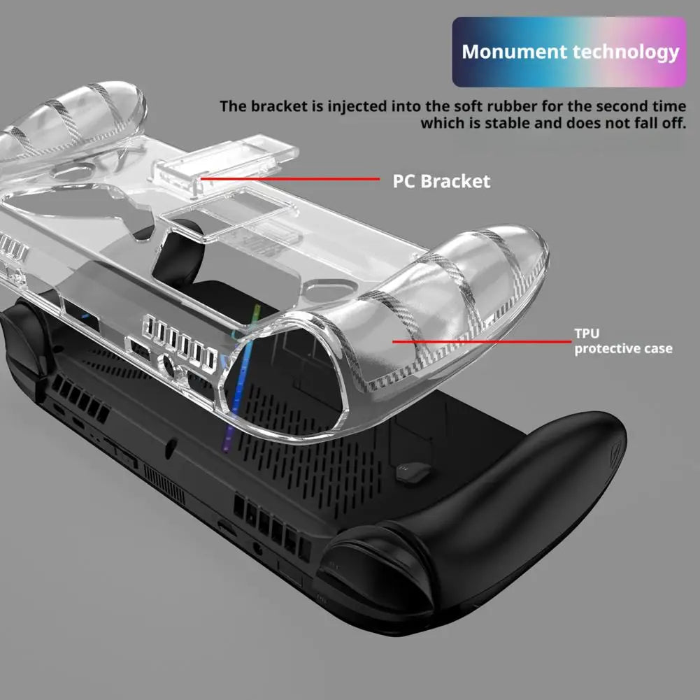 TPU Clear Case for ROG Ally X – Shockproof + Kickstand