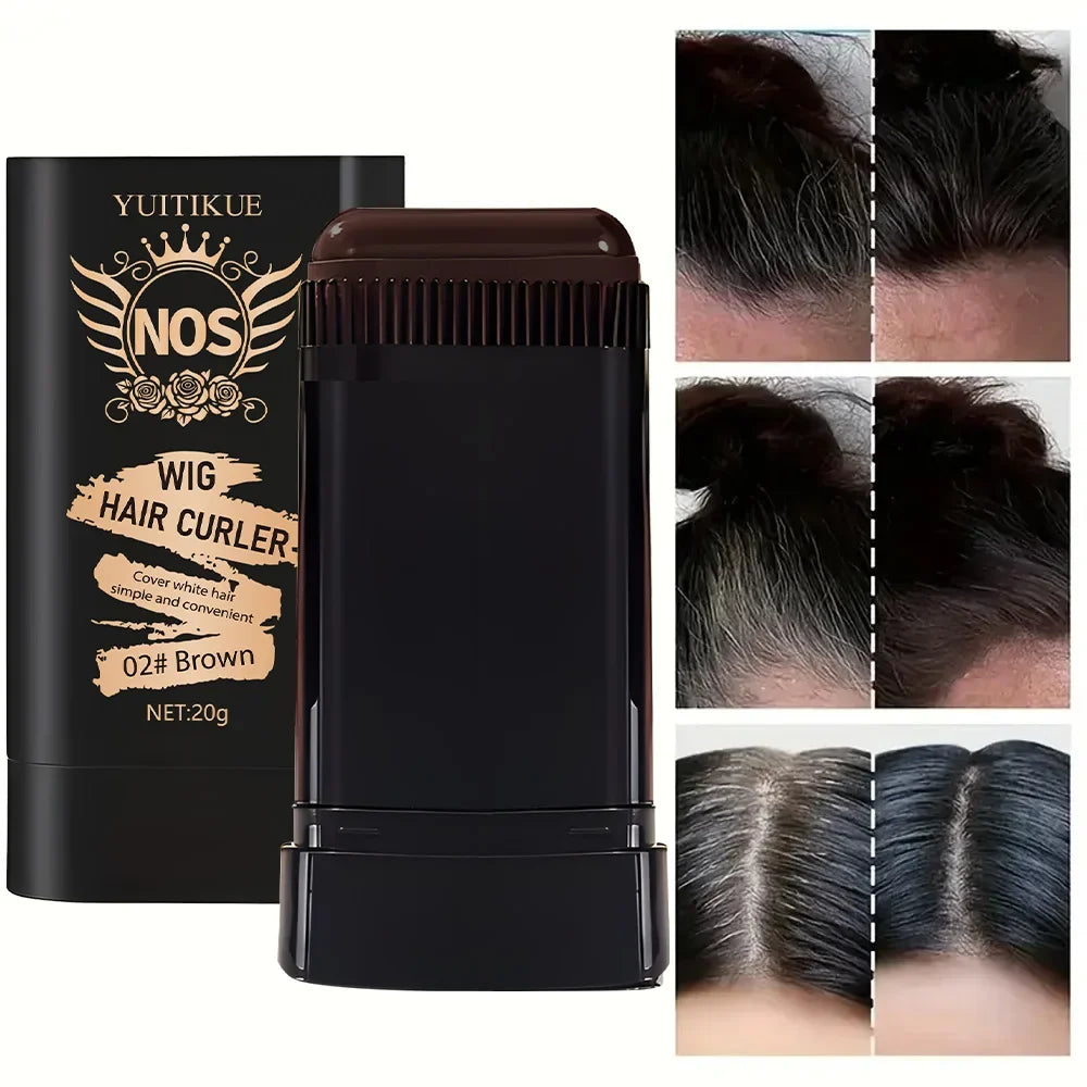 YUITIKUE Brown Hair Dye Comb – Instant Gray Touch-Up Stick