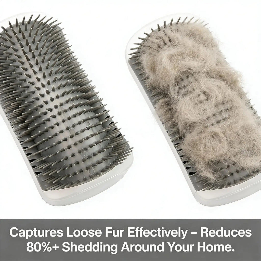 Wall Mounted Self-Cleaning Pet Grooming Brush & Comb