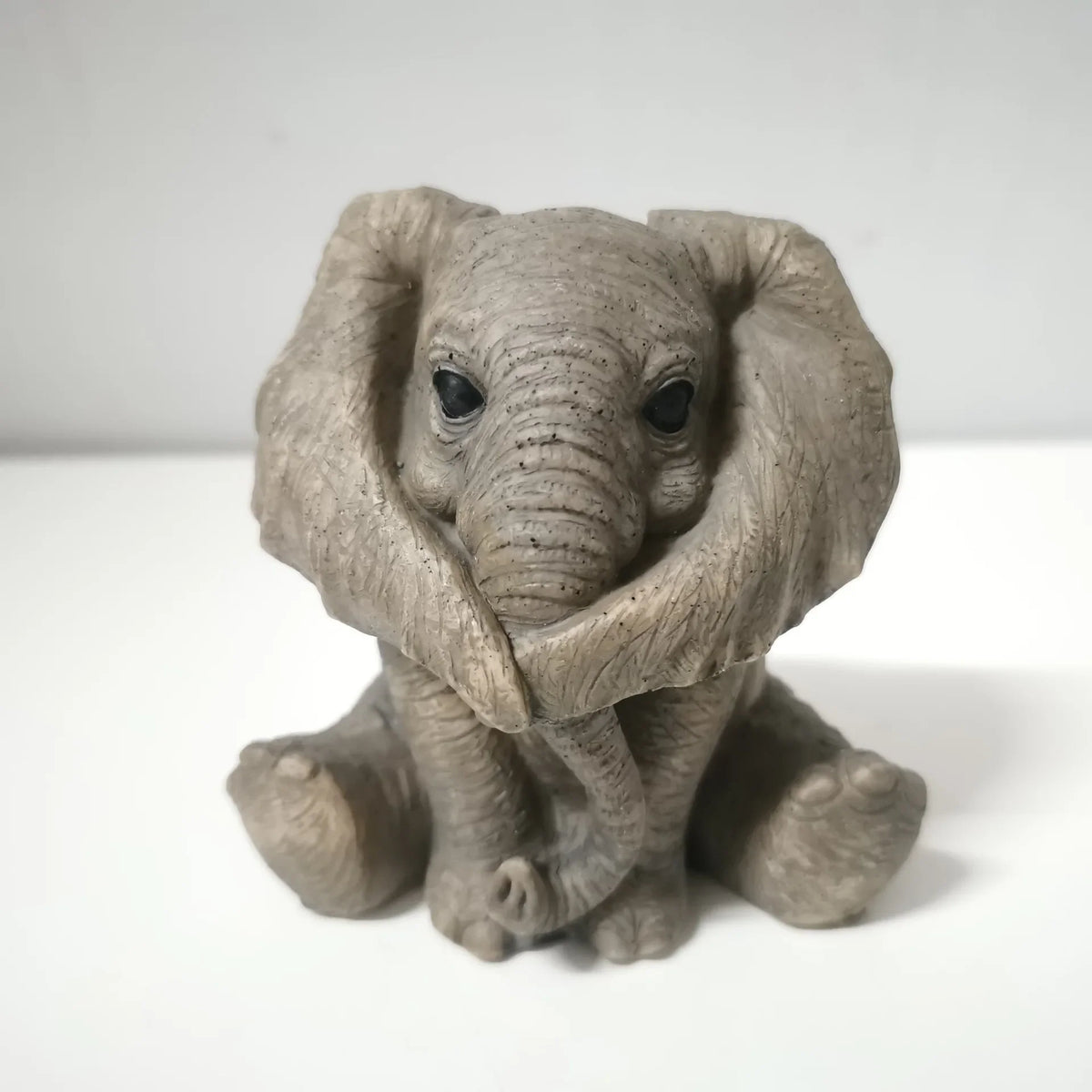 Feng Shui Gray Elephant Figurines Set of 3 | Resin Decor