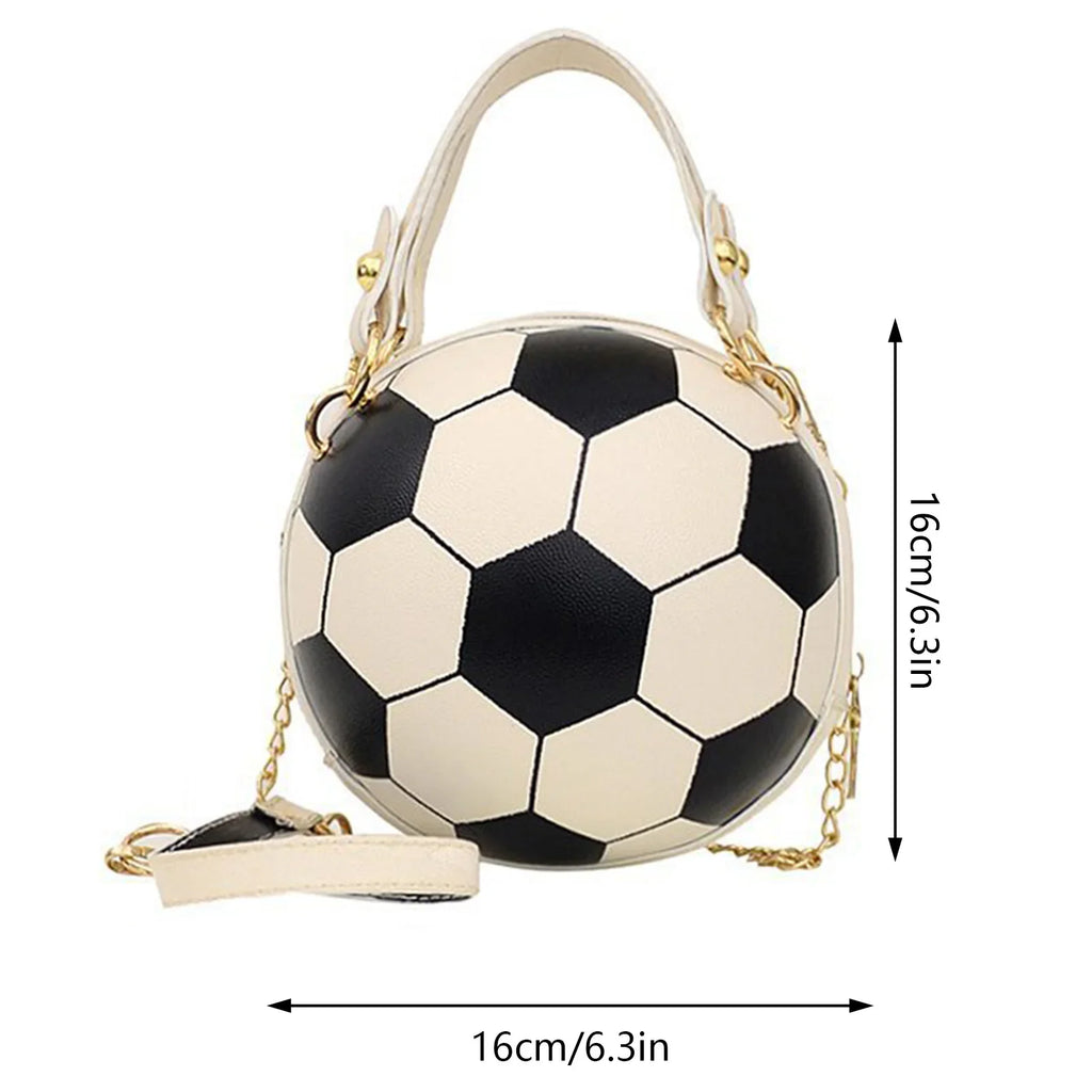 Novelty Basketball Purse – PU Leather Round Shoulder Bag Women