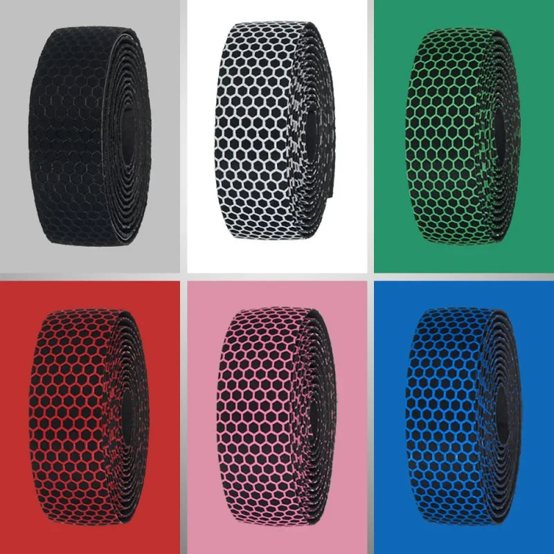 Road Bike Handlebar Tape – Honeycomb Silicone EVA Anti-Slip Wrap
