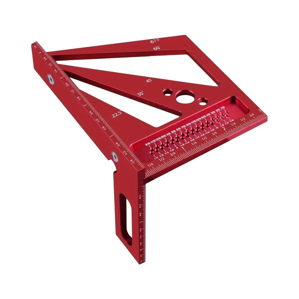 Aluminum Alloy Woodworking Miter Triangle Ruler & Protractor