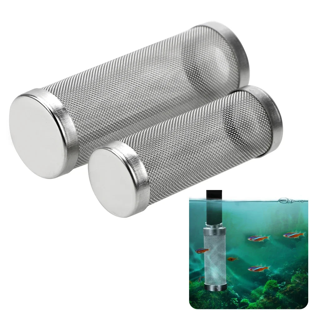 Stainless Steel Shrimp Guard Cylinder Filter – Aquarium Inlet S/L