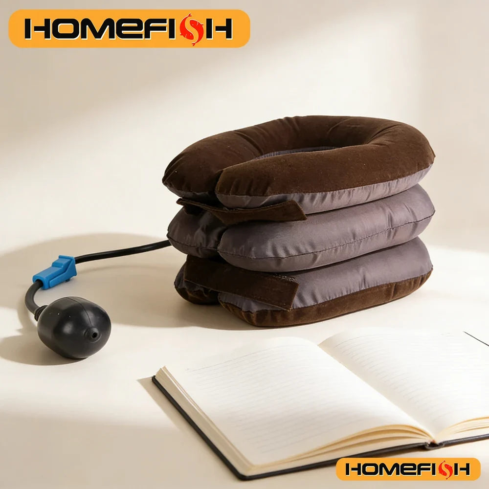 Inflatable Neck Stretcher – 3-Tube Cervical Traction Support Brace