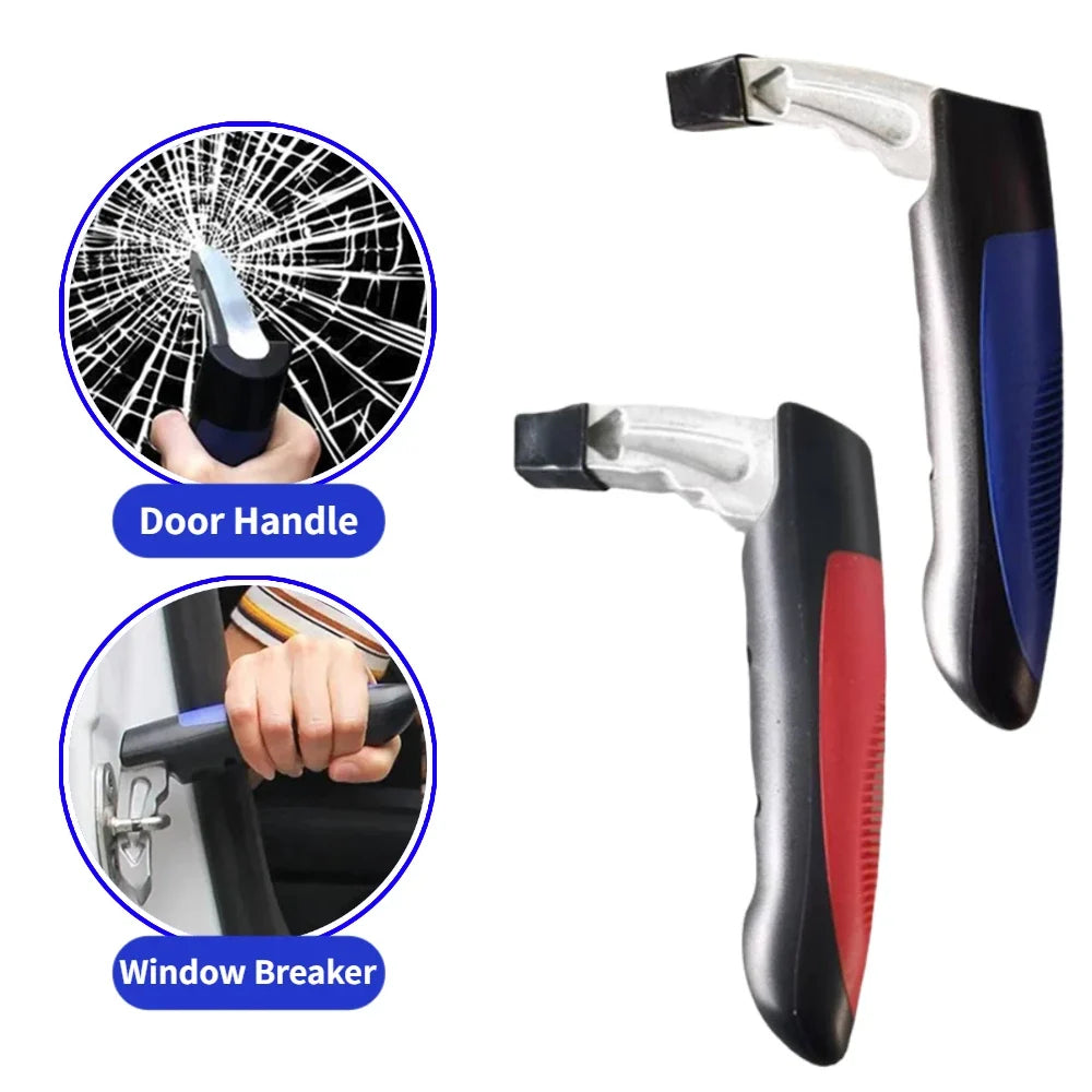 2-in-1 Car Door Grab Bar & Window Breaker | Non-Slip Safety Tool