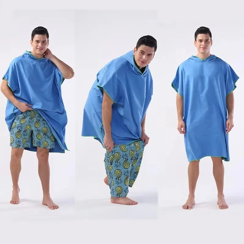 Microfiber Hooded Swim Robe – Quick-Dry Beach & Pool Wrap