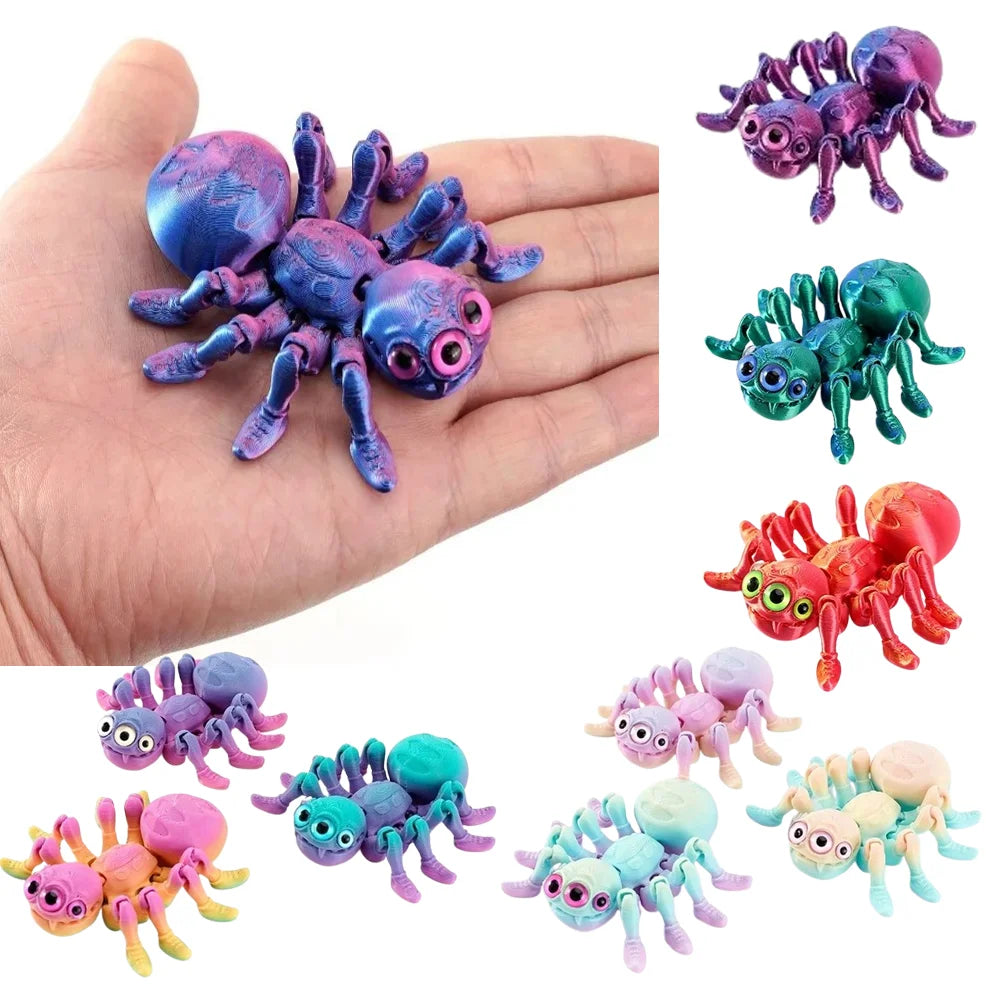 3D Printed Spider Articulated Animals Relief Stress Fidget Toys