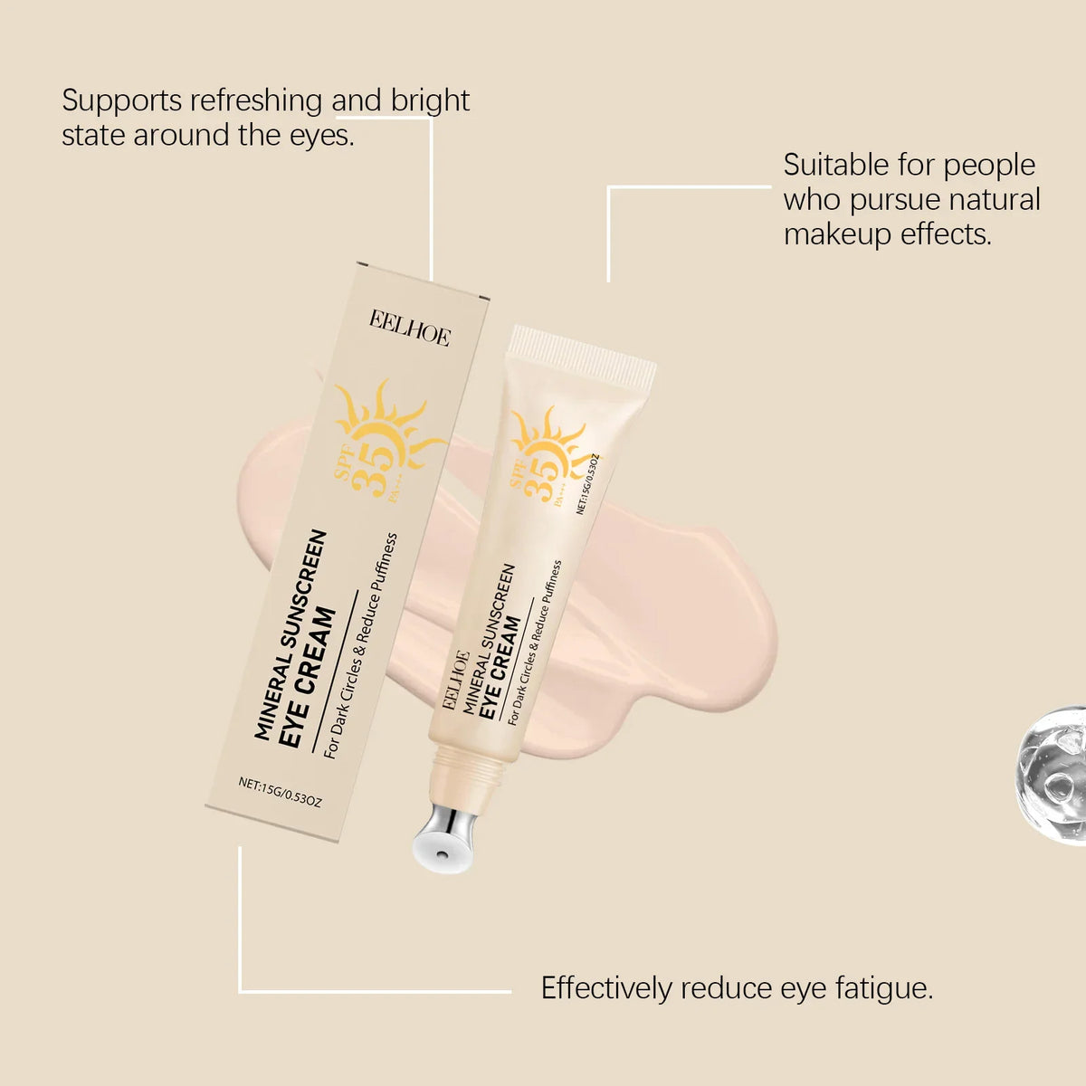 Eelhoe SPF 35 Eye Cream | Hydrating Concealer & Sun Protection