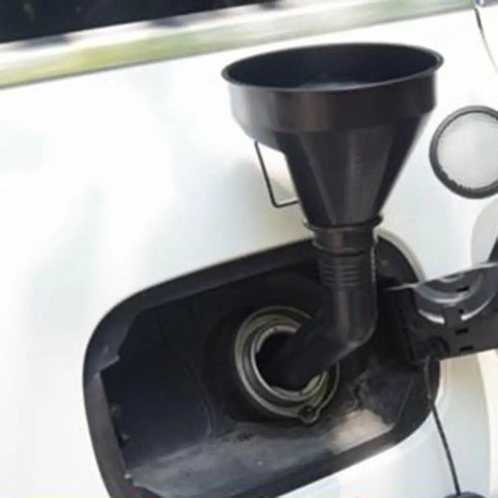 Wide Mouth Flexible Fuel Funnel with Strainer | Car, Truck & Bike