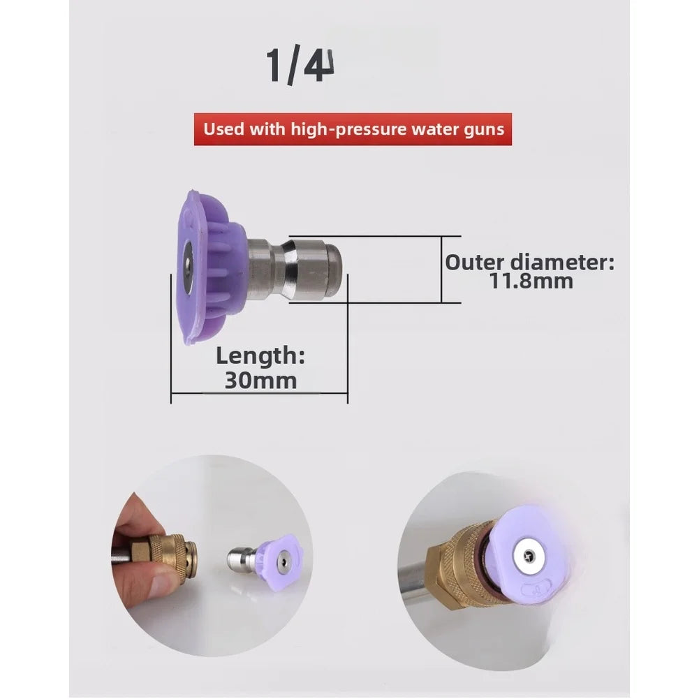 5-Pack 1/4" Quick Connect Spray Nozzles for Pressure Washers