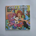 Cat Girl Cute Easy Coloring Book Adults Stress Relief Drawing Perfect