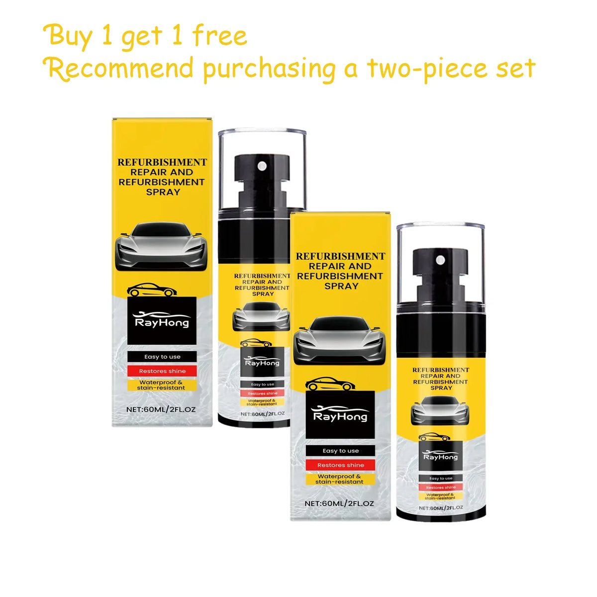 RayHong Car Interior Plastic Restorer Coating Spray