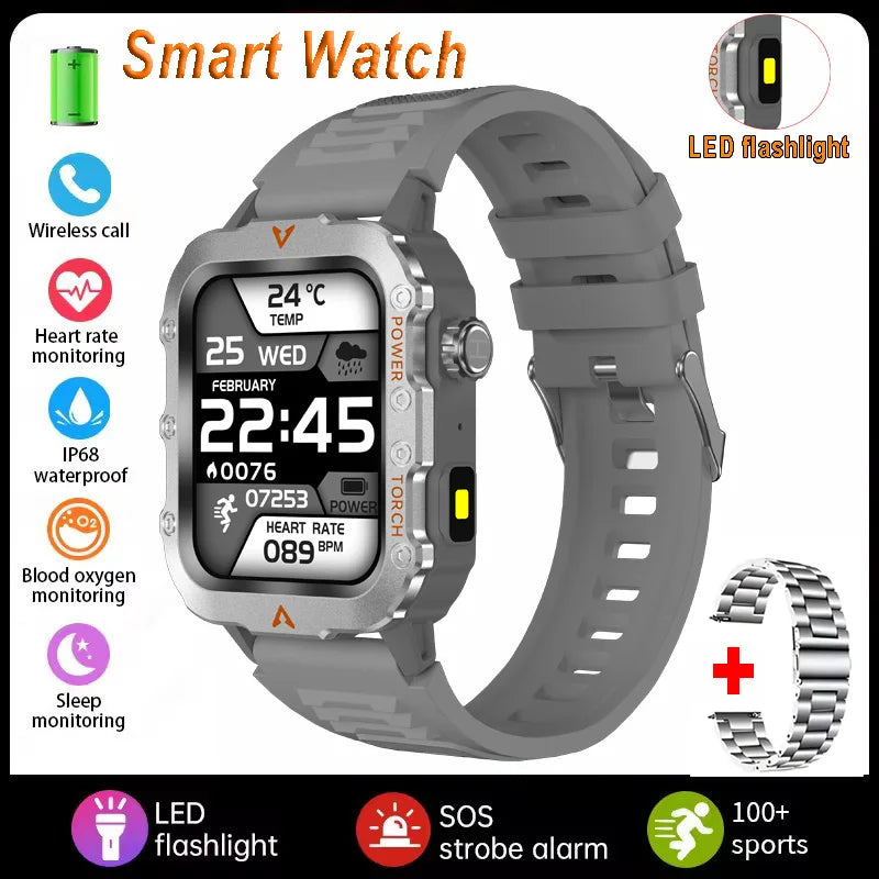 Men Smart Watch BT Call Sleep Heart Rate Health Monitor Outdoor LED