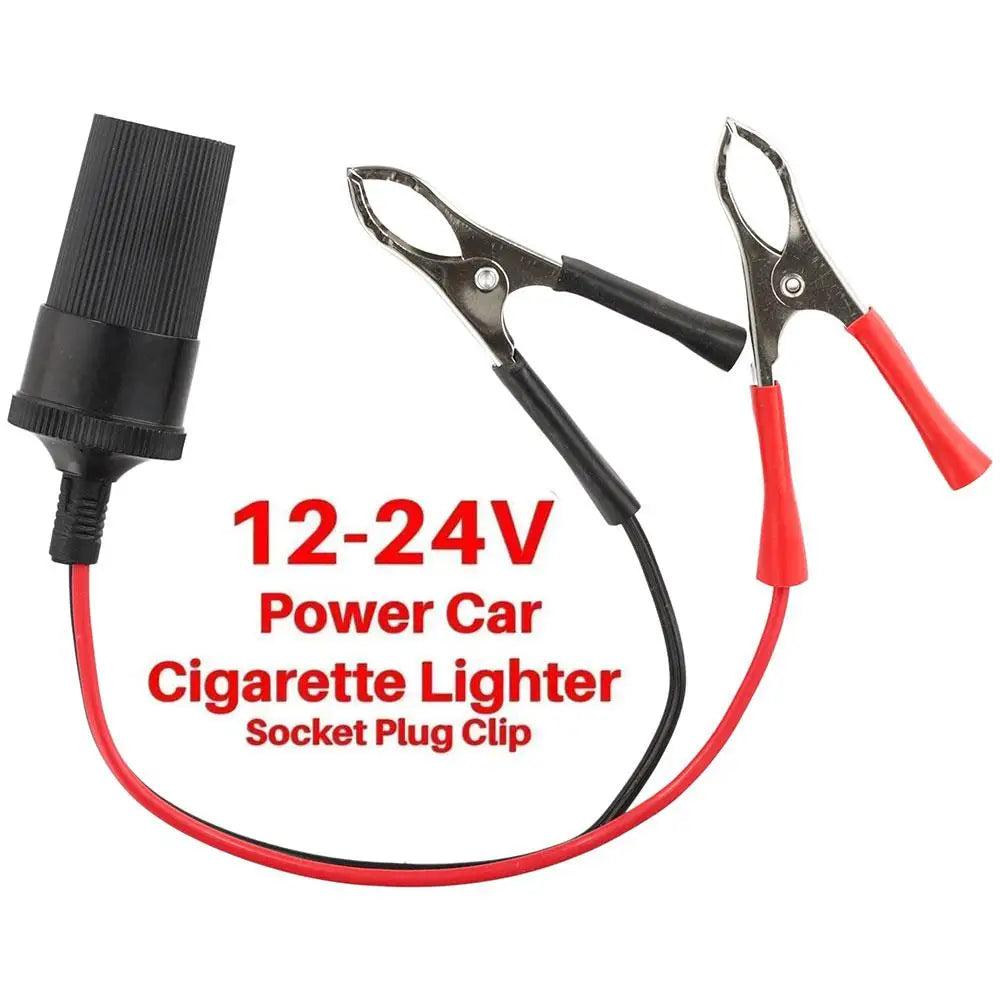 Car Cigarette Lighter Extension Cord Adapter Socket Charger Crocodile