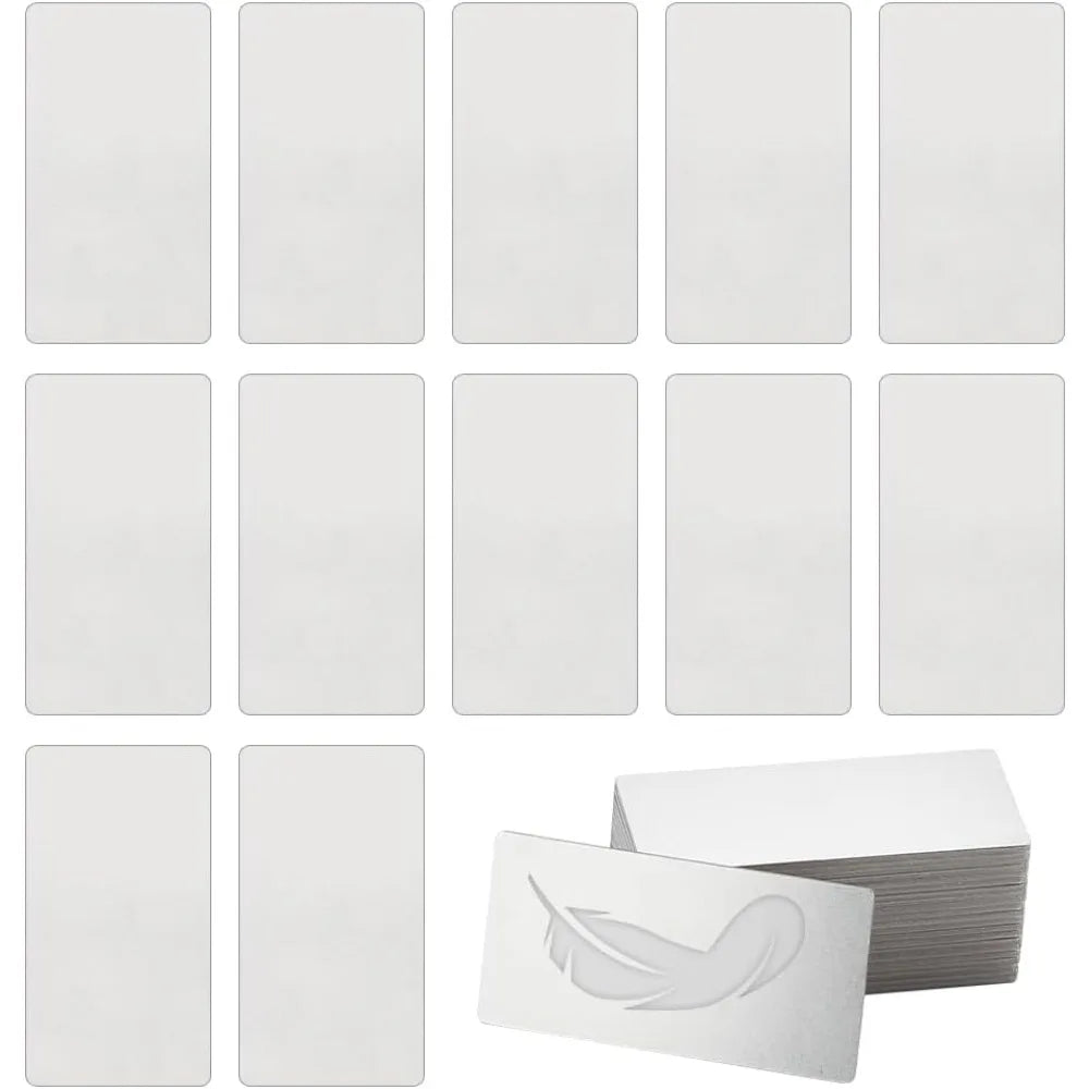 30 Pcs Stainless Steel Rectangle Stamping Blanks 2x1 Inch